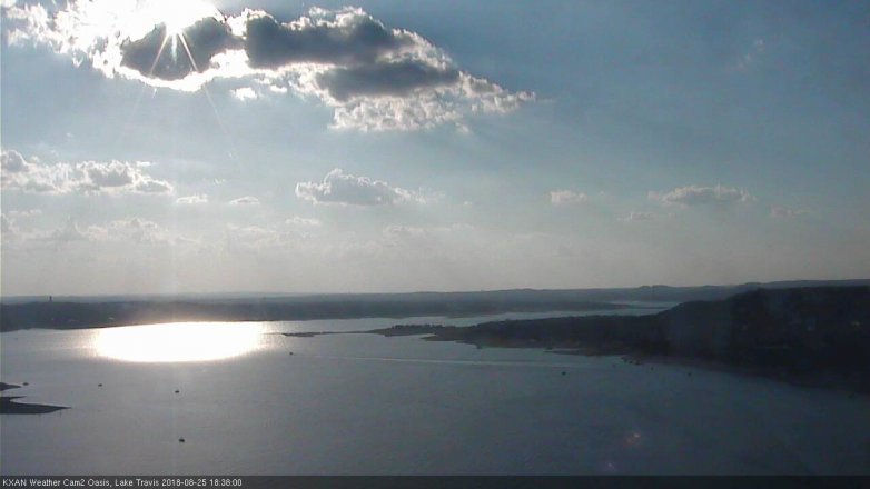 Lake Travis webcam, August 25, 2018 5:40 PM CT