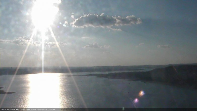 Lake Travis webcam, August 25, 2018 5:50 PM CT