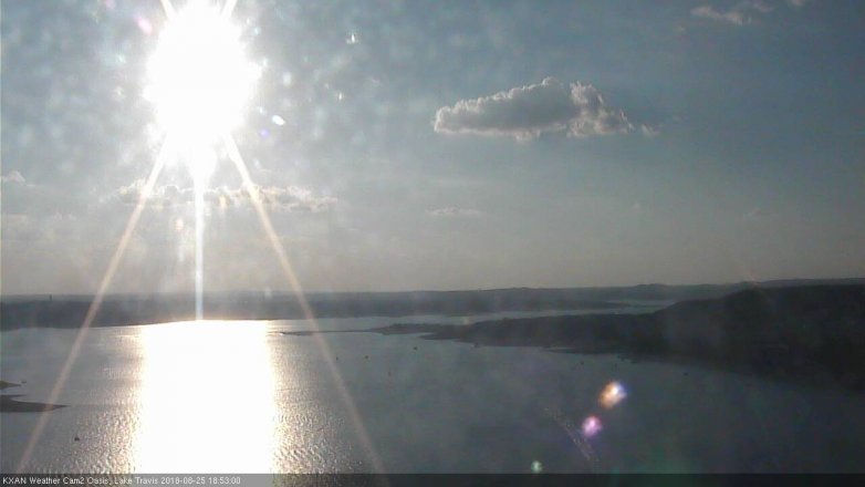 Lake Travis webcam, August 25, 2018 5:55 PM CT