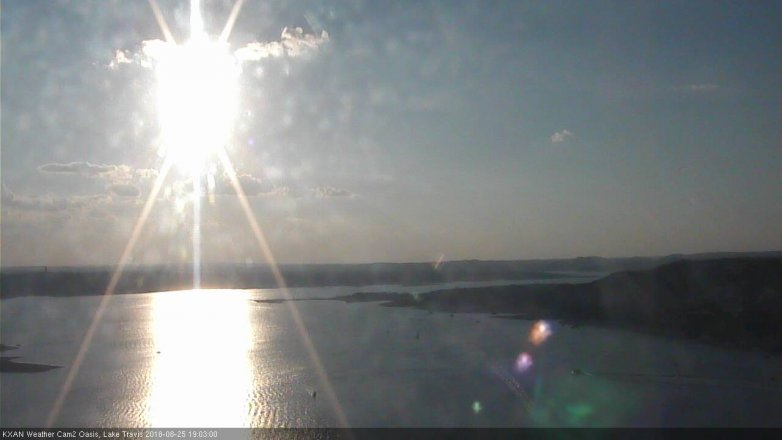 Lake Travis webcam, August 25, 2018 6:05 PM CT