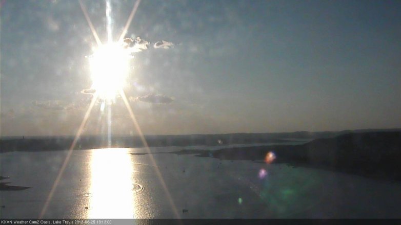 Lake Travis webcam, August 25, 2018 6:15 PM CT