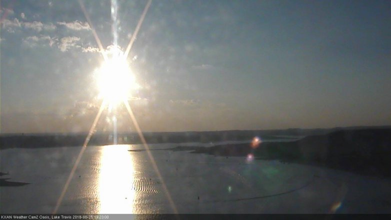 Lake Travis webcam, August 25, 2018 6:25 PM CT