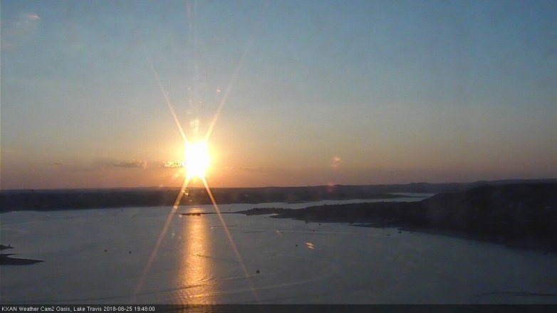 Lake Travis webcam, August 25, 2018 6:50 PM CT
