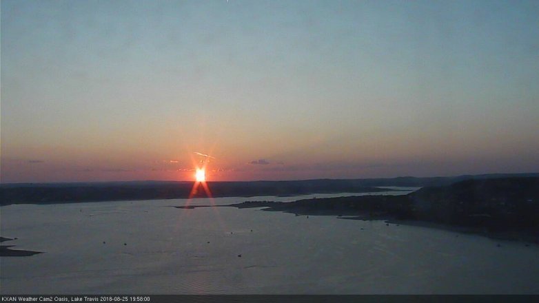 Lake Travis webcam, August 25, 2018 7:00 PM CT