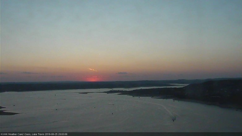 Lake Travis webcam, August 25, 2018 7:05 PM CT