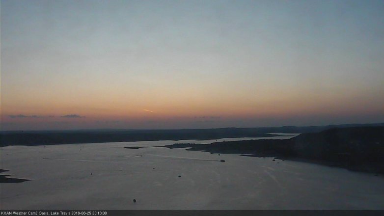 Lake Travis webcam, August 25, 2018 7:15 PM CT
