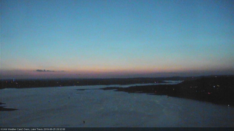 Lake Travis webcam, August 25, 2018 7:35 PM CT