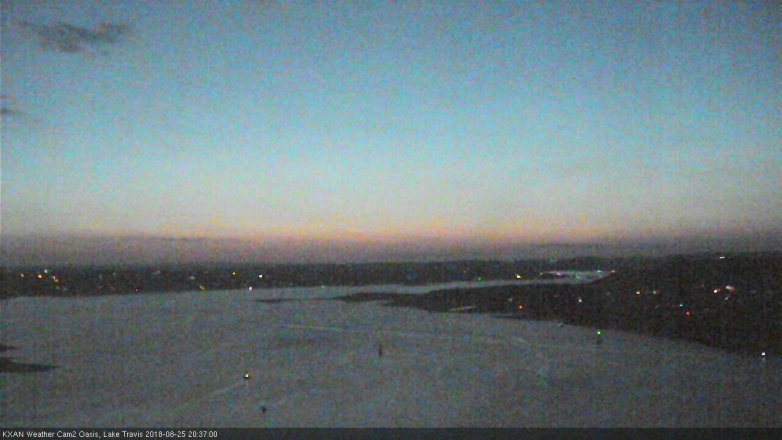 Lake Travis webcam, August 25, 2018 7:40 PM CT