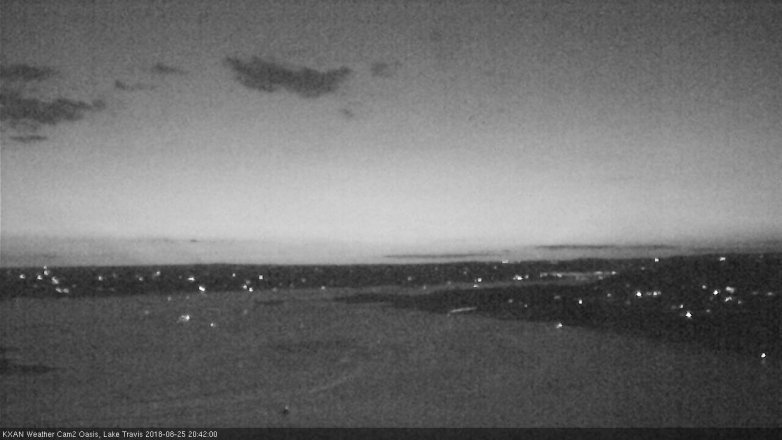 Lake Travis webcam, August 25, 2018 7:45 PM CT