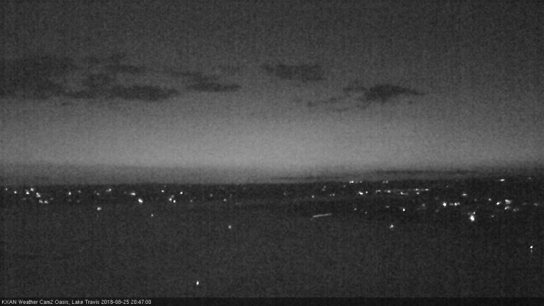 Lake Travis webcam, August 25, 2018 7:50 PM CT