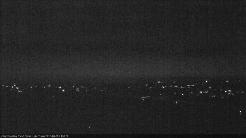Lake Travis webcam, August 25, 2018 8:00 PM CT