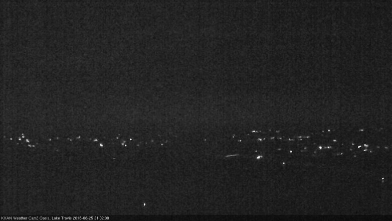 Lake Travis webcam, August 25, 2018 8:05 PM CT