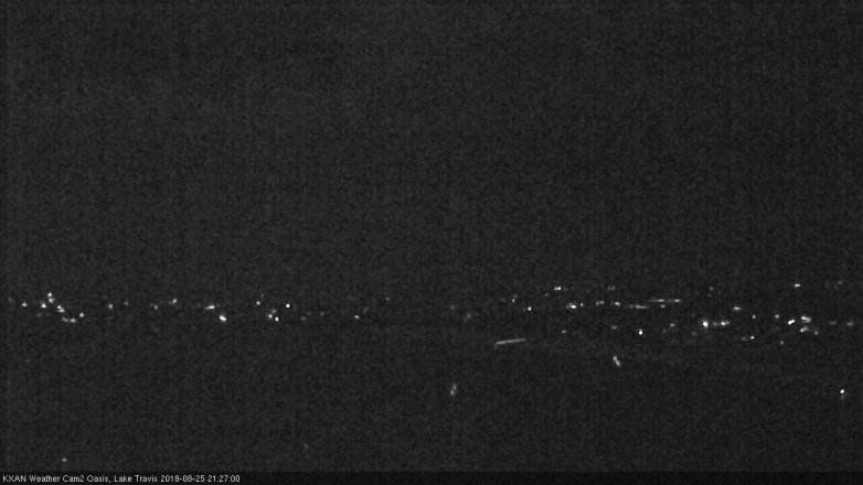 Lake Travis webcam, August 25, 2018 8:30 PM CT