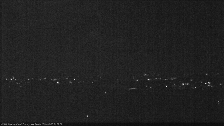 Lake Travis webcam, August 25, 2018 9:00 PM CT