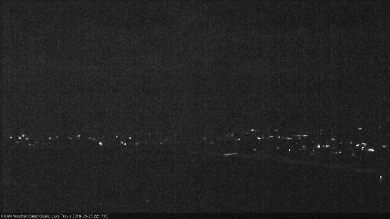Lake Travis webcam, August 25, 2018 9:20 PM CT