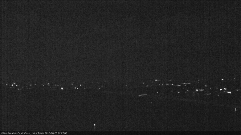 Lake Travis webcam, August 25, 2018 9:30 PM CT