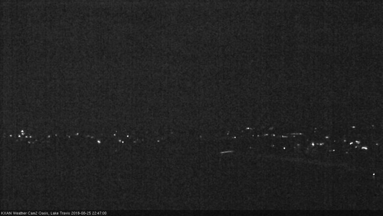 Lake Travis webcam, August 25, 2018 9:50 PM CT