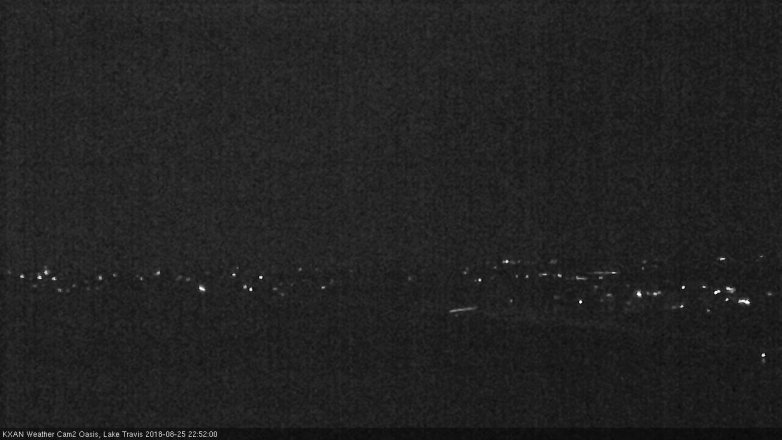 Lake Travis webcam, August 25, 2018 9:55 PM CT
