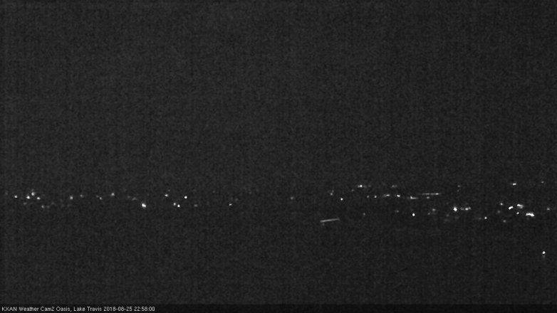 Lake Travis webcam, August 25, 2018 10:00 PM CT