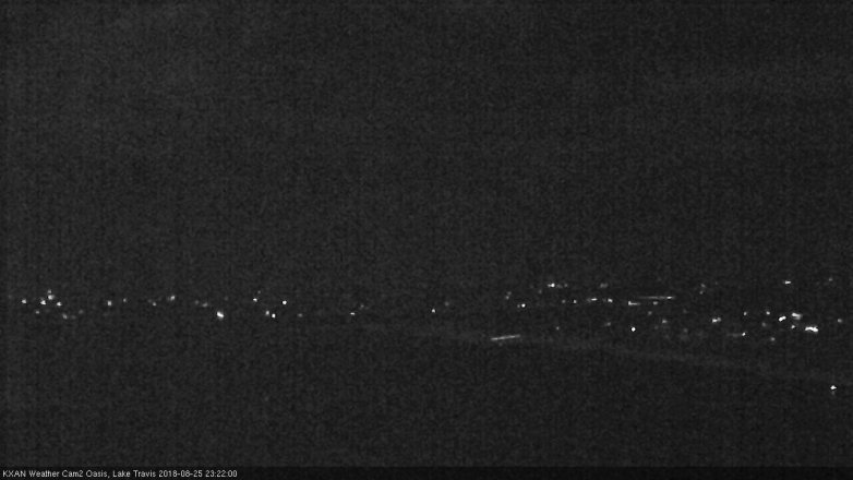 Lake Travis webcam, August 25, 2018 10:25 PM CT