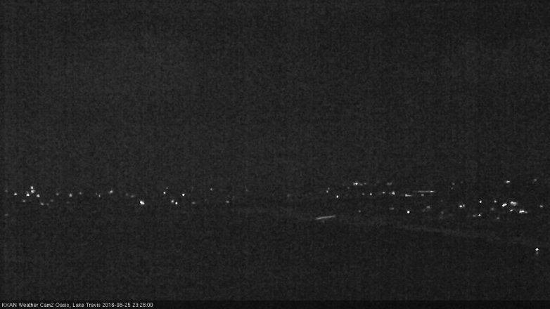 Lake Travis webcam, August 25, 2018 10:30 PM CT