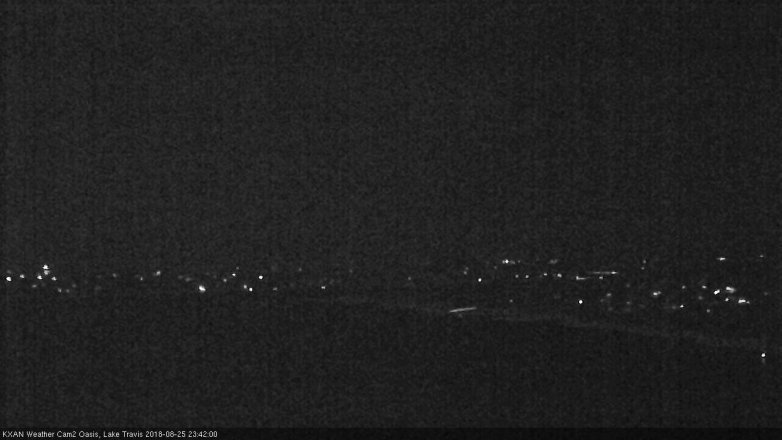 Lake Travis webcam, August 25, 2018 10:45 PM CT