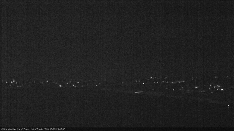 Lake Travis webcam, August 25, 2018 10:50 PM CT