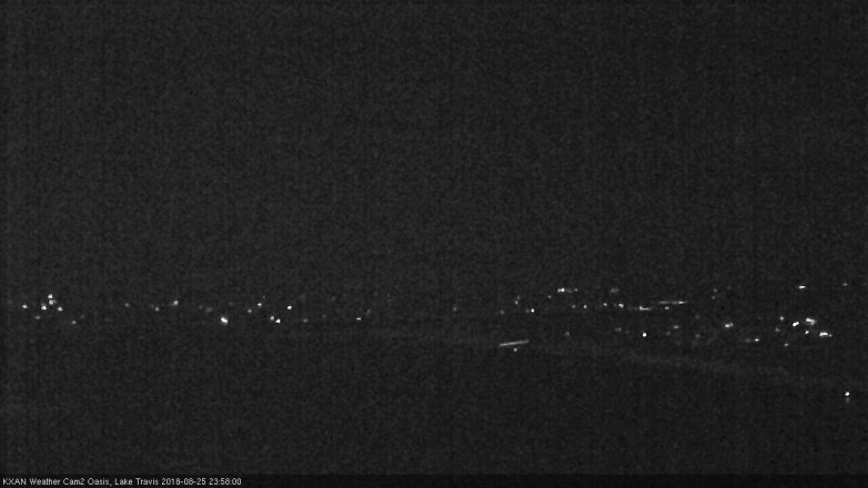 Lake Travis webcam, August 25, 2018 11:00 PM CT