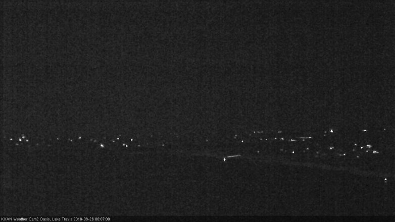 Lake Travis webcam, August 25, 2018 11:10 PM CT