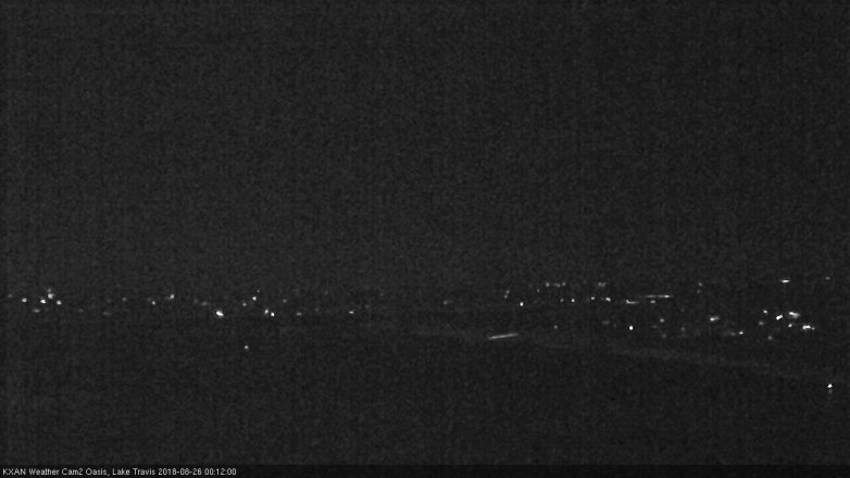 Lake Travis webcam, August 25, 2018 11:15 PM CT