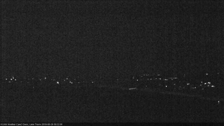 Lake Travis webcam, August 25, 2018 11:25 PM CT