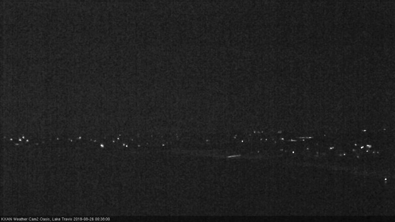 Lake Travis webcam, August 25, 2018 11:40 PM CT