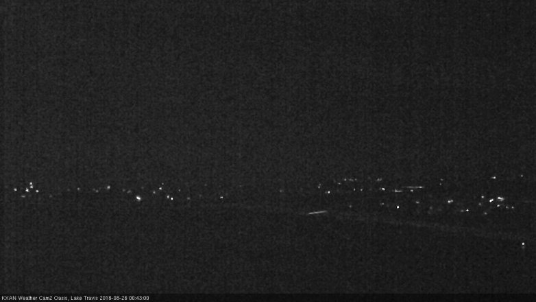 Lake Travis webcam, August 25, 2018 11:45 PM CT