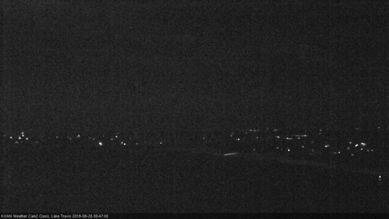 Lake Travis webcam, August 25, 2018 11:50 PM CT