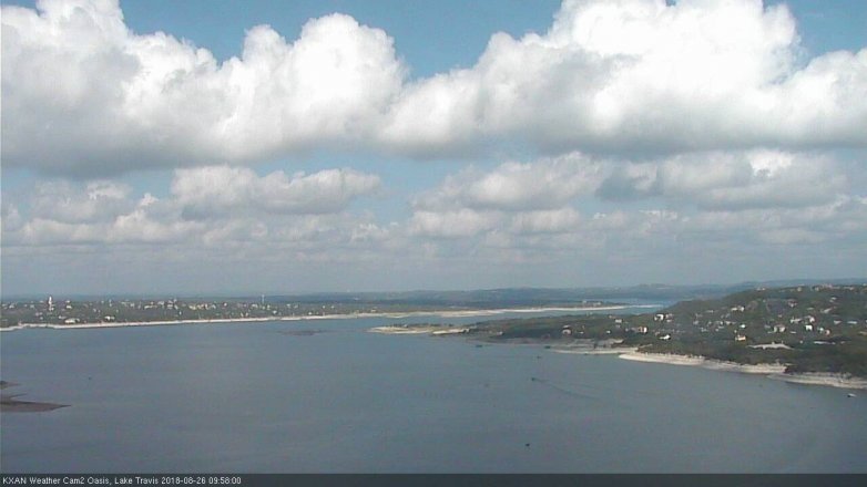 Lake Travis webcam, August 26, 2018 9:00 AM CT