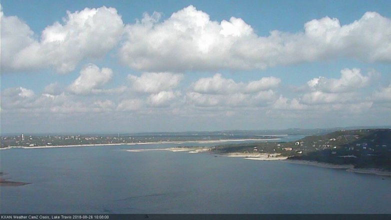 Lake Travis webcam, August 26, 2018 9:10 AM CT