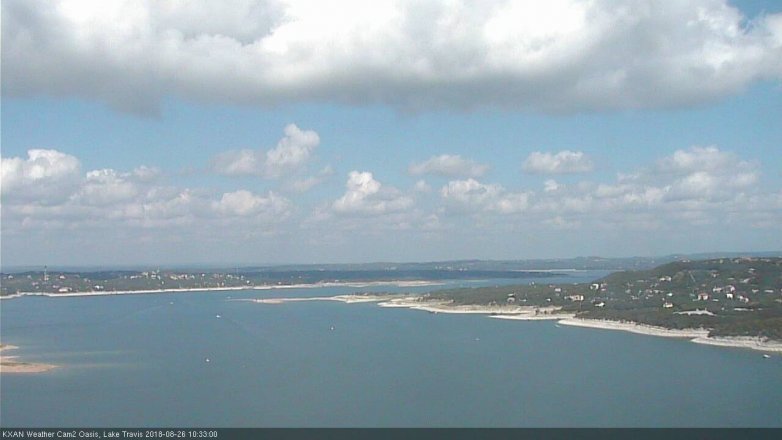 Lake Travis webcam, August 26, 2018 9:35 AM CT