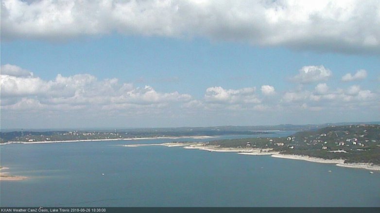 Lake Travis webcam, August 26, 2018 9:40 AM CT