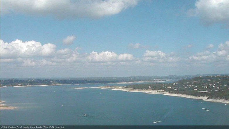 Lake Travis webcam, August 26, 2018 9:45 AM CT
