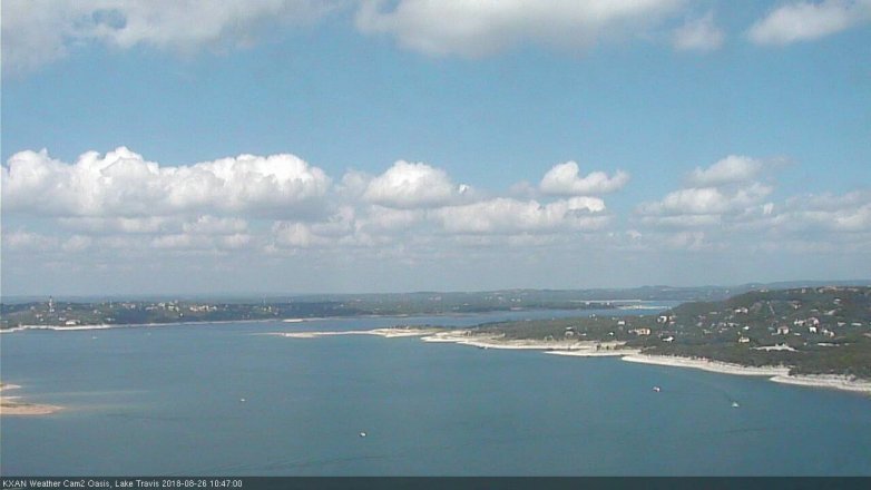 Lake Travis webcam, August 26, 2018 9:50 AM CT