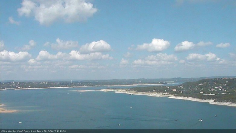 Lake Travis webcam, August 26, 2018 10:15 AM CT