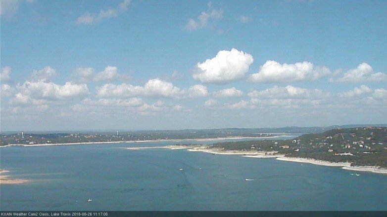 Lake Travis webcam, August 26, 2018 10:20 AM CT