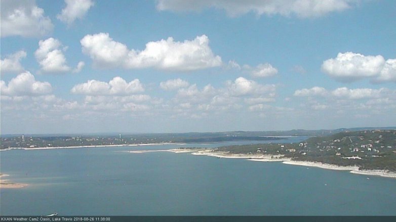 Lake Travis webcam, August 26, 2018 10:40 AM CT
