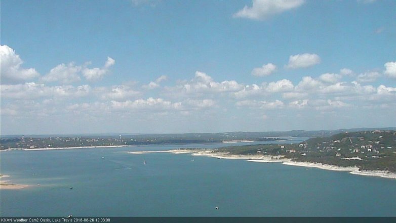 Lake Travis webcam, August 26, 2018 11:05 AM CT