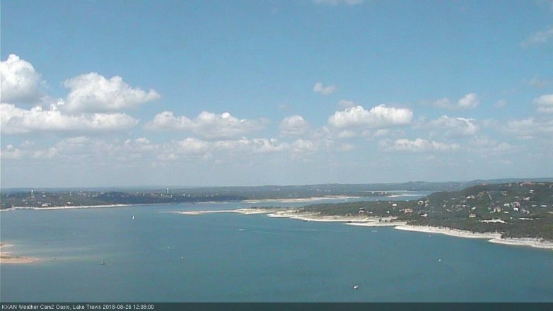 Lake Travis webcam, August 26, 2018 11:10 AM CT