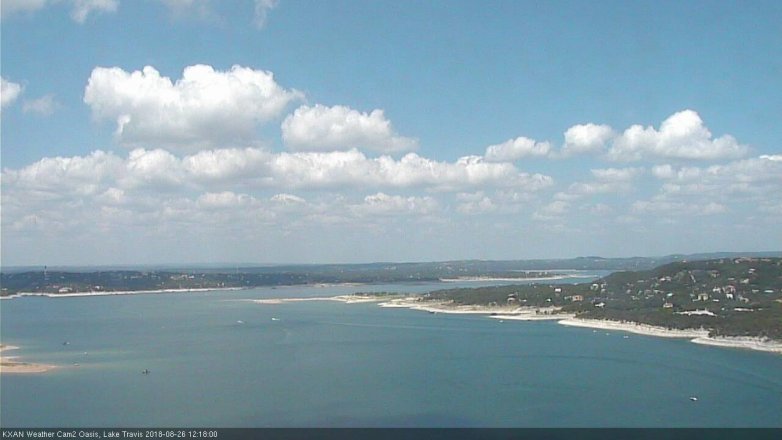 Lake Travis webcam, August 26, 2018 11:20 AM CT