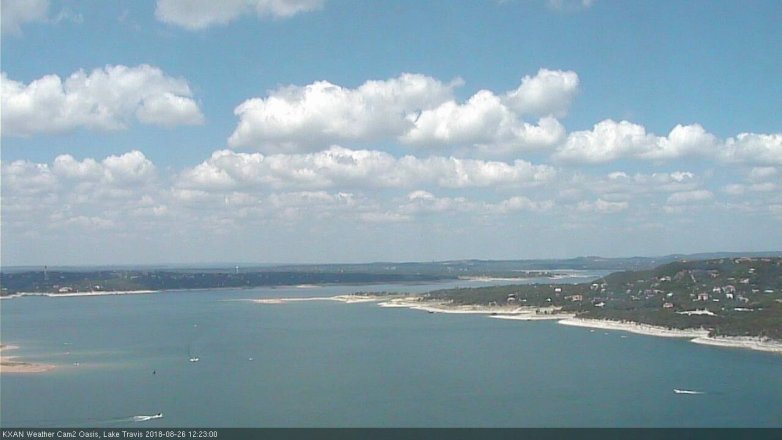 Lake Travis webcam, August 26, 2018 11:25 AM CT
