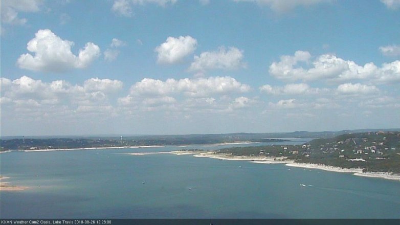 Lake Travis webcam, August 26, 2018 11:30 AM CT