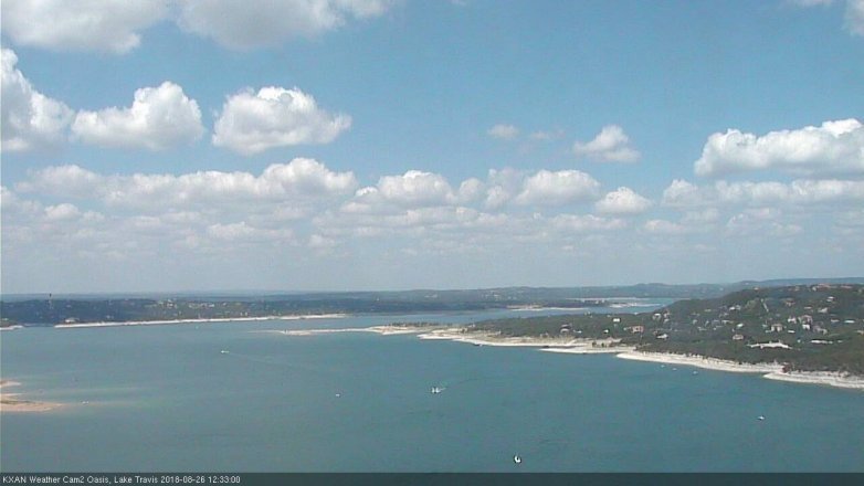 Lake Travis webcam, August 26, 2018 11:35 AM CT