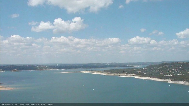 Lake Travis webcam, August 26, 2018 11:40 AM CT